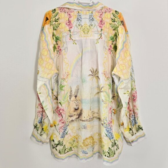 Camilla Delirium Days Mens Oversized Silk Shirt Medium b168E - Picture 4 of 10